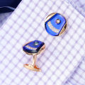 Modern Unique French Diamonds Cufflinks Shiny Crystal Rhinestone Stickpin Cufflinks